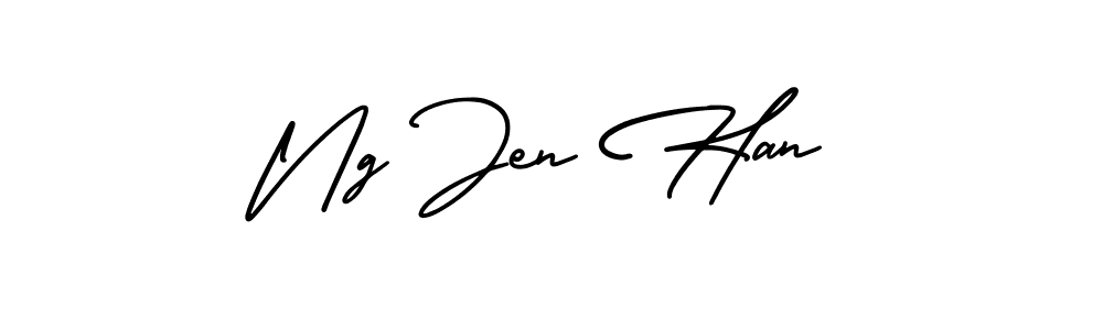 Design your own signature with our free online signature maker. With this signature software, you can create a handwritten (AmerikaSignatureDemo-Regular) signature for name Ng Jen Han. Ng Jen Han signature style 3 images and pictures png