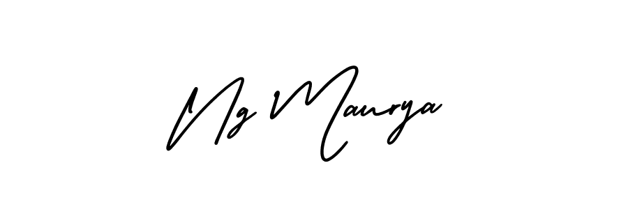 Design your own signature with our free online signature maker. With this signature software, you can create a handwritten (AmerikaSignatureDemo-Regular) signature for name Ng Maurya. Ng Maurya signature style 3 images and pictures png