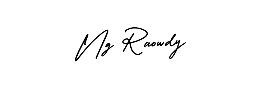 if you are searching for the best signature style for your name Ng Raowdy. so please give up your signature search. here we have designed multiple signature styles  using AmerikaSignatureDemo-Regular. Ng Raowdy signature style 3 images and pictures png