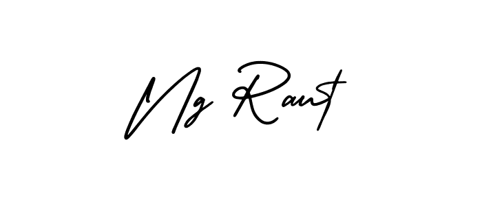 Use a signature maker to create a handwritten signature online. With this signature software, you can design (AmerikaSignatureDemo-Regular) your own signature for name Ng Raut. Ng Raut signature style 3 images and pictures png