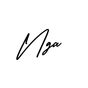 It looks lik you need a new signature style for name Nga. Design unique handwritten (AmerikaSignatureDemo-Regular) signature with our free signature maker in just a few clicks. Nga signature style 3 images and pictures png