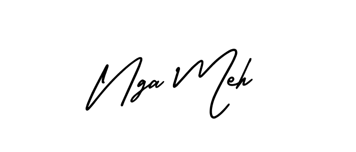 Make a beautiful signature design for name Nga Meh. With this signature (AmerikaSignatureDemo-Regular) style, you can create a handwritten signature for free. Nga Meh signature style 3 images and pictures png