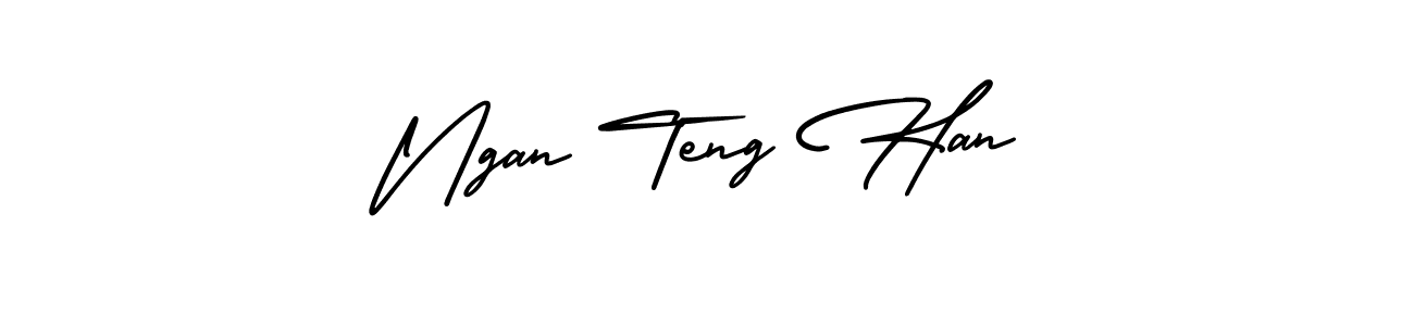 Ngan Teng Han stylish signature style. Best Handwritten Sign (AmerikaSignatureDemo-Regular) for my name. Handwritten Signature Collection Ideas for my name Ngan Teng Han. Ngan Teng Han signature style 3 images and pictures png