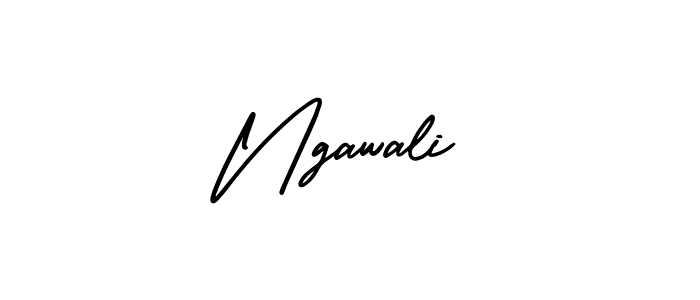 The best way (AmerikaSignatureDemo-Regular) to make a short signature is to pick only two or three words in your name. The name Ngawali include a total of six letters. For converting this name. Ngawali signature style 3 images and pictures png