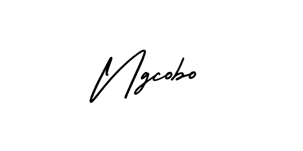 You should practise on your own different ways (AmerikaSignatureDemo-Regular) to write your name (Ngcobo) in signature. don't let someone else do it for you. Ngcobo signature style 3 images and pictures png