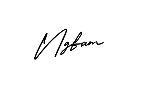 Ngfam stylish signature style. Best Handwritten Sign (AmerikaSignatureDemo-Regular) for my name. Handwritten Signature Collection Ideas for my name Ngfam. Ngfam signature style 3 images and pictures png