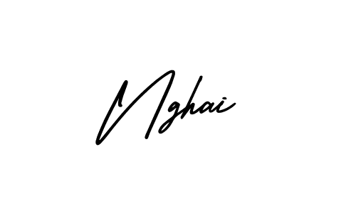 Nghai stylish signature style. Best Handwritten Sign (AmerikaSignatureDemo-Regular) for my name. Handwritten Signature Collection Ideas for my name Nghai. Nghai signature style 3 images and pictures png