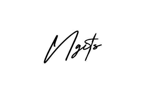 Design your own signature with our free online signature maker. With this signature software, you can create a handwritten (AmerikaSignatureDemo-Regular) signature for name Ngits. Ngits signature style 3 images and pictures png