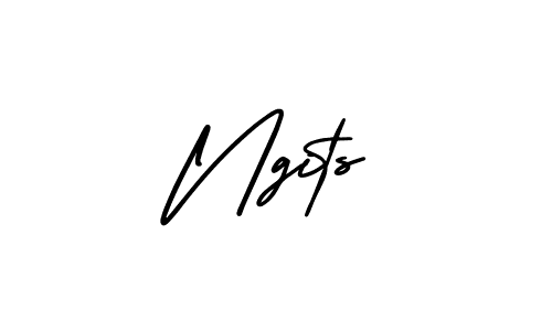 if you are searching for the best signature style for your name Ngits. so please give up your signature search. here we have designed multiple signature styles  using AmerikaSignatureDemo-Regular. Ngits signature style 3 images and pictures png