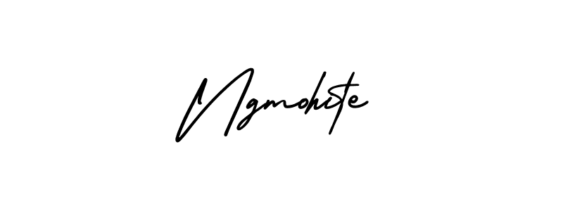 You should practise on your own different ways (AmerikaSignatureDemo-Regular) to write your name (Ngmohite) in signature. don't let someone else do it for you. Ngmohite signature style 3 images and pictures png