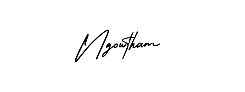 Also You can easily find your signature by using the search form. We will create Ngowtham name handwritten signature images for you free of cost using AmerikaSignatureDemo-Regular sign style. Ngowtham signature style 3 images and pictures png