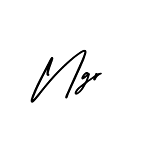 Design your own signature with our free online signature maker. With this signature software, you can create a handwritten (AmerikaSignatureDemo-Regular) signature for name Ngr. Ngr signature style 3 images and pictures png