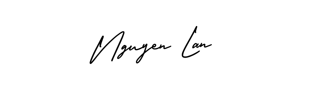 This is the best signature style for the Nguyen Lan name. Also you like these signature font (AmerikaSignatureDemo-Regular). Mix name signature. Nguyen Lan signature style 3 images and pictures png