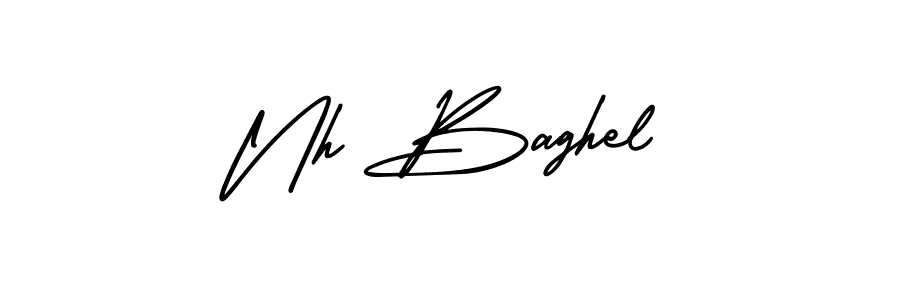 Make a beautiful signature design for name Nh Baghel. With this signature (AmerikaSignatureDemo-Regular) style, you can create a handwritten signature for free. Nh Baghel signature style 3 images and pictures png