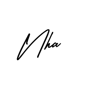 if you are searching for the best signature style for your name Nha. so please give up your signature search. here we have designed multiple signature styles  using AmerikaSignatureDemo-Regular. Nha signature style 3 images and pictures png