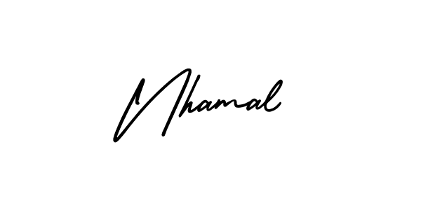 Create a beautiful signature design for name Nhamal. With this signature (AmerikaSignatureDemo-Regular) fonts, you can make a handwritten signature for free. Nhamal signature style 3 images and pictures png