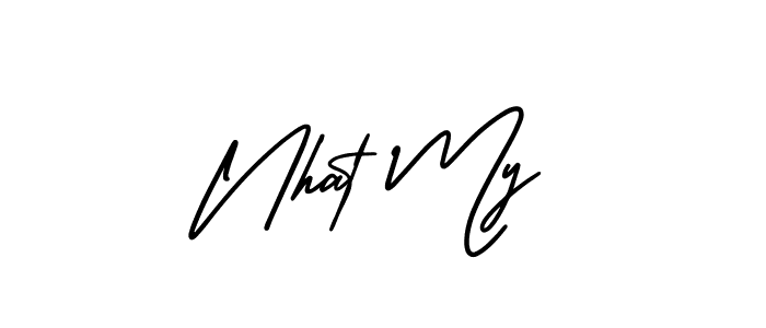 It looks lik you need a new signature style for name Nhat My. Design unique handwritten (AmerikaSignatureDemo-Regular) signature with our free signature maker in just a few clicks. Nhat My signature style 3 images and pictures png