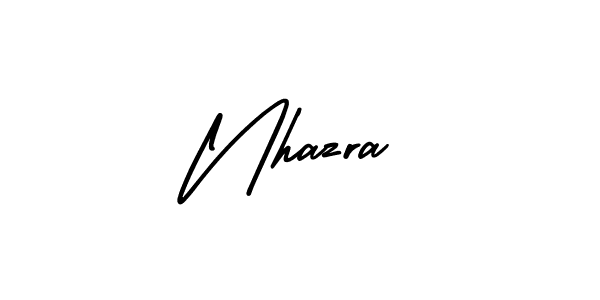 Use a signature maker to create a handwritten signature online. With this signature software, you can design (AmerikaSignatureDemo-Regular) your own signature for name Nhazra. Nhazra signature style 3 images and pictures png
