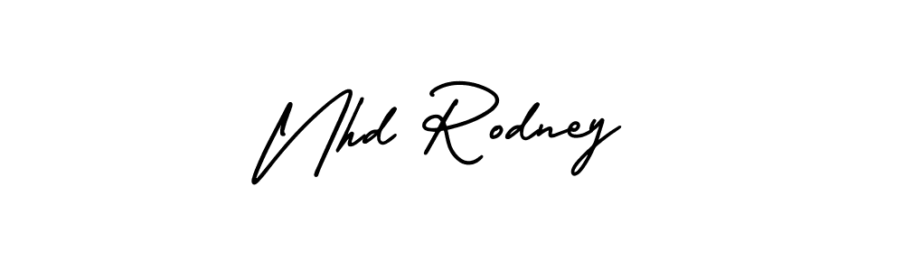 How to Draw Nhd Rodney signature style? AmerikaSignatureDemo-Regular is a latest design signature styles for name Nhd Rodney. Nhd Rodney signature style 3 images and pictures png