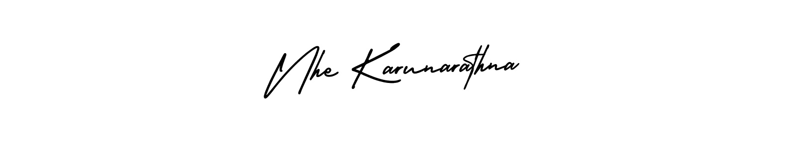 if you are searching for the best signature style for your name Nhe Karunarathna. so please give up your signature search. here we have designed multiple signature styles  using AmerikaSignatureDemo-Regular. Nhe Karunarathna signature style 3 images and pictures png