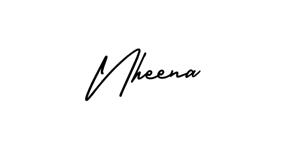 Also You can easily find your signature by using the search form. We will create Nheena name handwritten signature images for you free of cost using AmerikaSignatureDemo-Regular sign style. Nheena signature style 3 images and pictures png