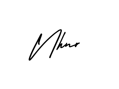 Create a beautiful signature design for name Nhnr. With this signature (AmerikaSignatureDemo-Regular) fonts, you can make a handwritten signature for free. Nhnr signature style 3 images and pictures png