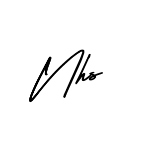 You should practise on your own different ways (AmerikaSignatureDemo-Regular) to write your name (Nhs) in signature. don't let someone else do it for you. Nhs signature style 3 images and pictures png