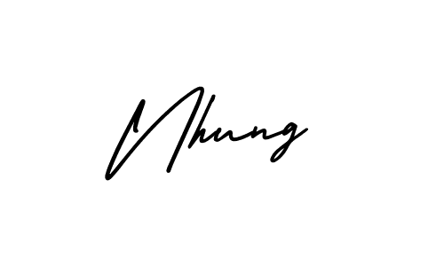 Create a beautiful signature design for name Nhung. With this signature (AmerikaSignatureDemo-Regular) fonts, you can make a handwritten signature for free. Nhung signature style 3 images and pictures png