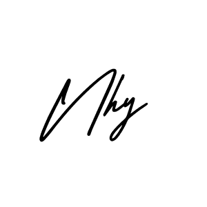 Design your own signature with our free online signature maker. With this signature software, you can create a handwritten (AmerikaSignatureDemo-Regular) signature for name Nhy. Nhy signature style 3 images and pictures png