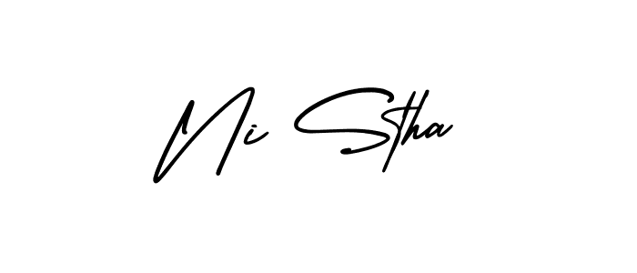 if you are searching for the best signature style for your name Ni Stha. so please give up your signature search. here we have designed multiple signature styles  using AmerikaSignatureDemo-Regular. Ni Stha signature style 3 images and pictures png