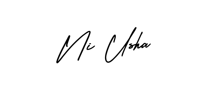Use a signature maker to create a handwritten signature online. With this signature software, you can design (AmerikaSignatureDemo-Regular) your own signature for name Ni Usha. Ni Usha signature style 3 images and pictures png