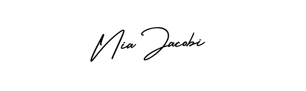 Make a short Nia Jacobi signature style. Manage your documents anywhere anytime using AmerikaSignatureDemo-Regular. Create and add eSignatures, submit forms, share and send files easily. Nia Jacobi signature style 3 images and pictures png