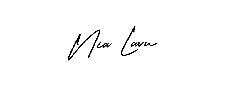 Use a signature maker to create a handwritten signature online. With this signature software, you can design (AmerikaSignatureDemo-Regular) your own signature for name Nia Lavu. Nia Lavu signature style 3 images and pictures png