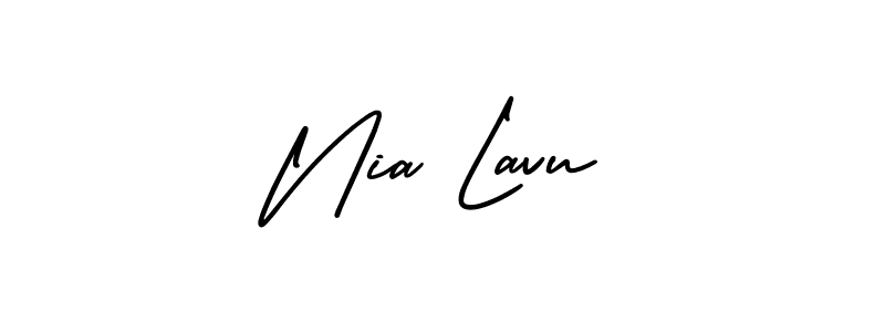 Create a beautiful signature design for name Nia Lavu. With this signature (AmerikaSignatureDemo-Regular) fonts, you can make a handwritten signature for free. Nia Lavu signature style 3 images and pictures png