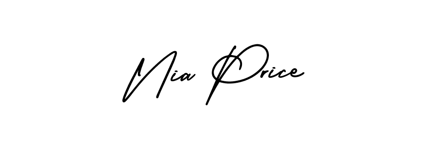 How to make Nia Price name signature. Use AmerikaSignatureDemo-Regular style for creating short signs online. This is the latest handwritten sign. Nia Price signature style 3 images and pictures png