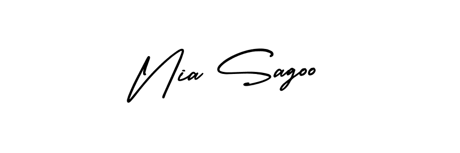 Make a beautiful signature design for name Nia Sagoo. With this signature (AmerikaSignatureDemo-Regular) style, you can create a handwritten signature for free. Nia Sagoo signature style 3 images and pictures png