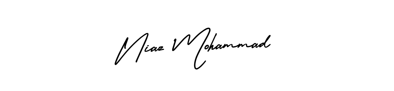 Use a signature maker to create a handwritten signature online. With this signature software, you can design (AmerikaSignatureDemo-Regular) your own signature for name Niaz Mohammad. Niaz Mohammad signature style 3 images and pictures png