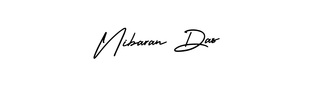 The best way (AmerikaSignatureDemo-Regular) to make a short signature is to pick only two or three words in your name. The name Nibaran Das include a total of six letters. For converting this name. Nibaran Das signature style 3 images and pictures png