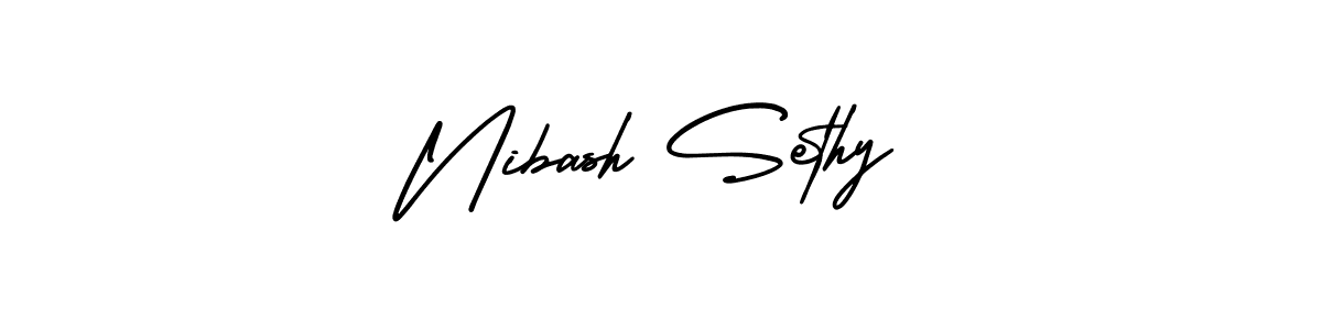 Design your own signature with our free online signature maker. With this signature software, you can create a handwritten (AmerikaSignatureDemo-Regular) signature for name Nibash Sethy. Nibash Sethy signature style 3 images and pictures png