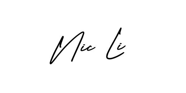 Check out images of Autograph of Nic Li name. Actor Nic Li Signature Style. AmerikaSignatureDemo-Regular is a professional sign style online. Nic Li signature style 3 images and pictures png