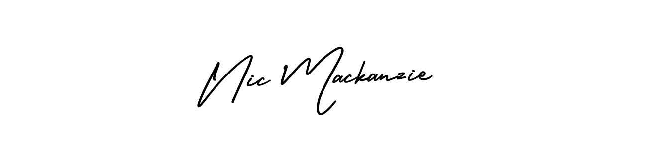 Nic Mackanzie stylish signature style. Best Handwritten Sign (AmerikaSignatureDemo-Regular) for my name. Handwritten Signature Collection Ideas for my name Nic Mackanzie. Nic Mackanzie signature style 3 images and pictures png