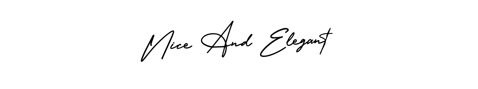 Also You can easily find your signature by using the search form. We will create Nice And Elegant name handwritten signature images for you free of cost using AmerikaSignatureDemo-Regular sign style. Nice And Elegant signature style 3 images and pictures png
