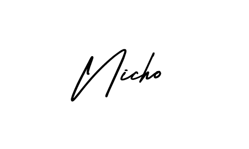 Best and Professional Signature Style for Nicho. AmerikaSignatureDemo-Regular Best Signature Style Collection. Nicho signature style 3 images and pictures png
