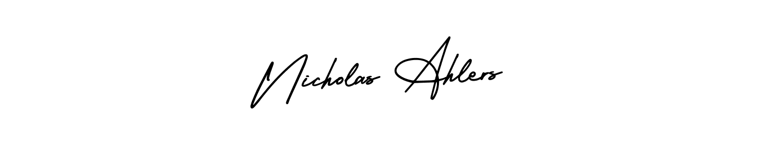 Check out images of Autograph of Nicholas Ahlers name. Actor Nicholas Ahlers Signature Style. AmerikaSignatureDemo-Regular is a professional sign style online. Nicholas Ahlers signature style 3 images and pictures png