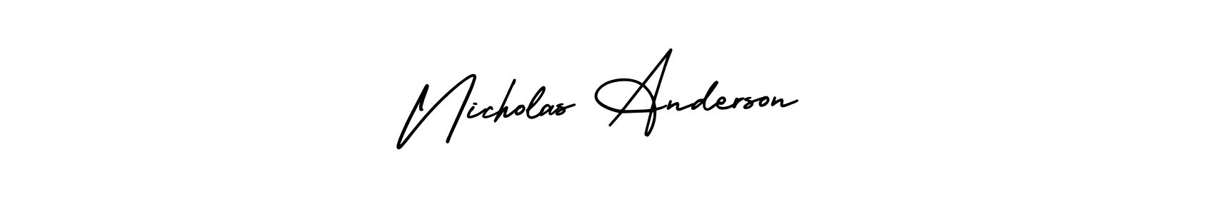 How to make Nicholas Anderson name signature. Use AmerikaSignatureDemo-Regular style for creating short signs online. This is the latest handwritten sign. Nicholas Anderson signature style 3 images and pictures png