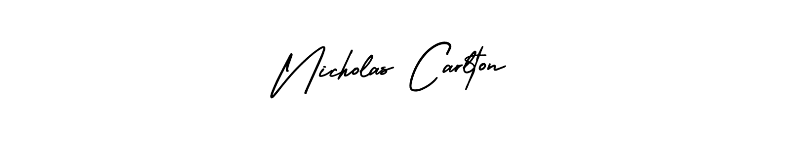 It looks lik you need a new signature style for name Nicholas Carlton. Design unique handwritten (AmerikaSignatureDemo-Regular) signature with our free signature maker in just a few clicks. Nicholas Carlton signature style 3 images and pictures png