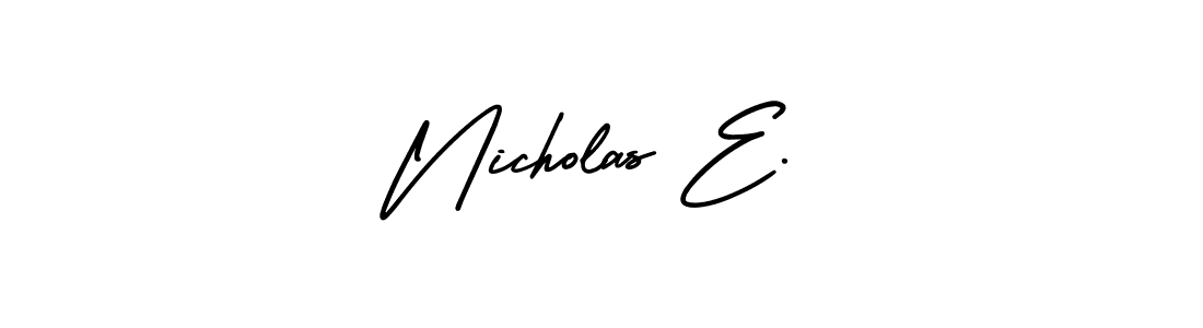 Best and Professional Signature Style for Nicholas E.. AmerikaSignatureDemo-Regular Best Signature Style Collection. Nicholas E. signature style 3 images and pictures png