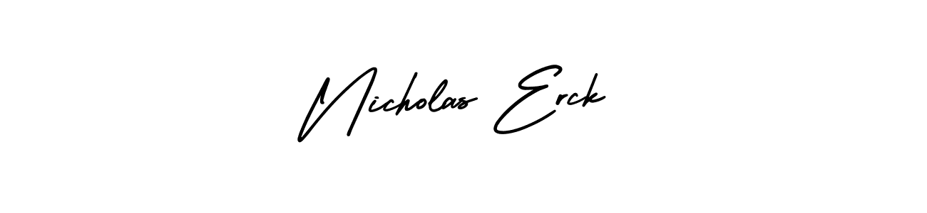 Also we have Nicholas Erck name is the best signature style. Create professional handwritten signature collection using AmerikaSignatureDemo-Regular autograph style. Nicholas Erck signature style 3 images and pictures png