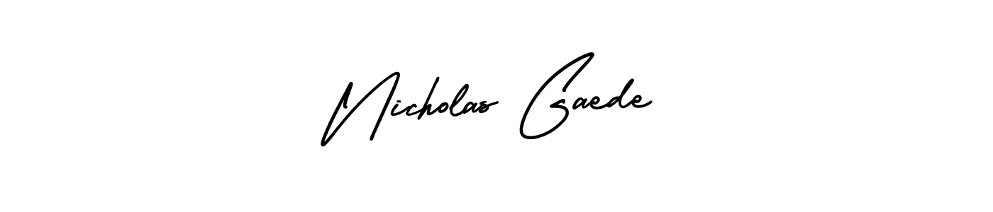 Make a short Nicholas Gaede signature style. Manage your documents anywhere anytime using AmerikaSignatureDemo-Regular. Create and add eSignatures, submit forms, share and send files easily. Nicholas Gaede signature style 3 images and pictures png