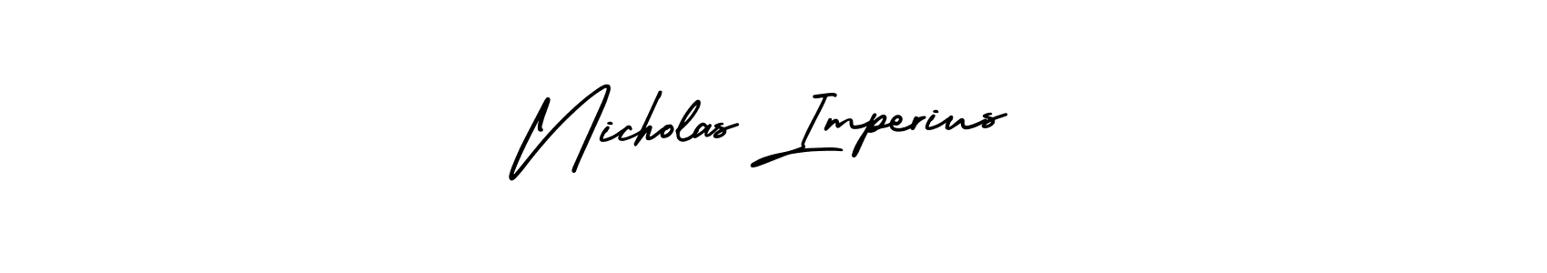 Make a short Nicholas Imperius signature style. Manage your documents anywhere anytime using AmerikaSignatureDemo-Regular. Create and add eSignatures, submit forms, share and send files easily. Nicholas Imperius signature style 3 images and pictures png